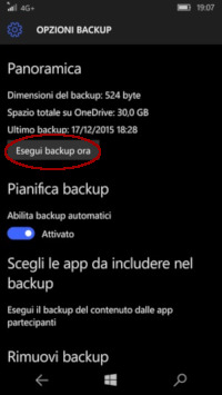 Backup windows phone