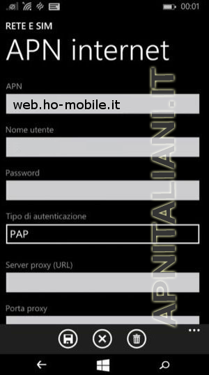 configurazione ho. Mobile Acer Jade Primo